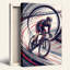 «Cyclist Racing on Velodrome Track» sur toile rouge et noire-133546087