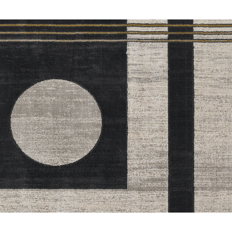 Tapis gris anthracite en polyester Corrigan Studio® Edition 3 pi 10 po x 5 pi 7 po, Rectangle 1 pi 10 po x 2 pi 10 po
