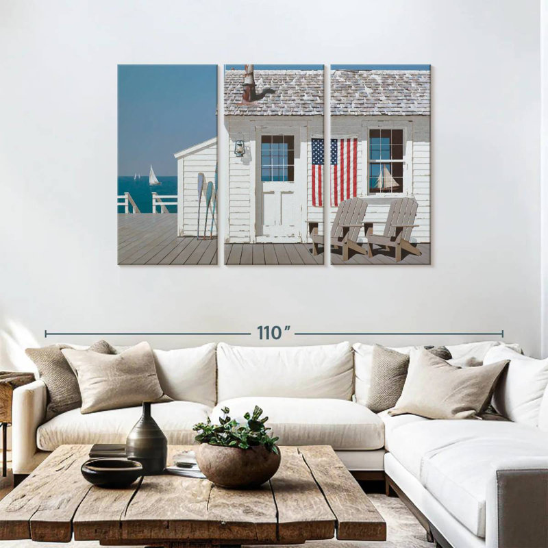 Gillard White American Dock House, 14" H x 23" W