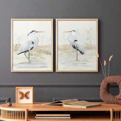 Reproduction encadrée Heron I-Premium - prête à être accrochée - aucun clou requis - aucun clou requis