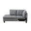 Ensemble de salon en L gris foncé Onyx-1800494824