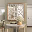 Miroir mural blanc en bois sculpté géométrique 30 po x 1 po x 30 po
