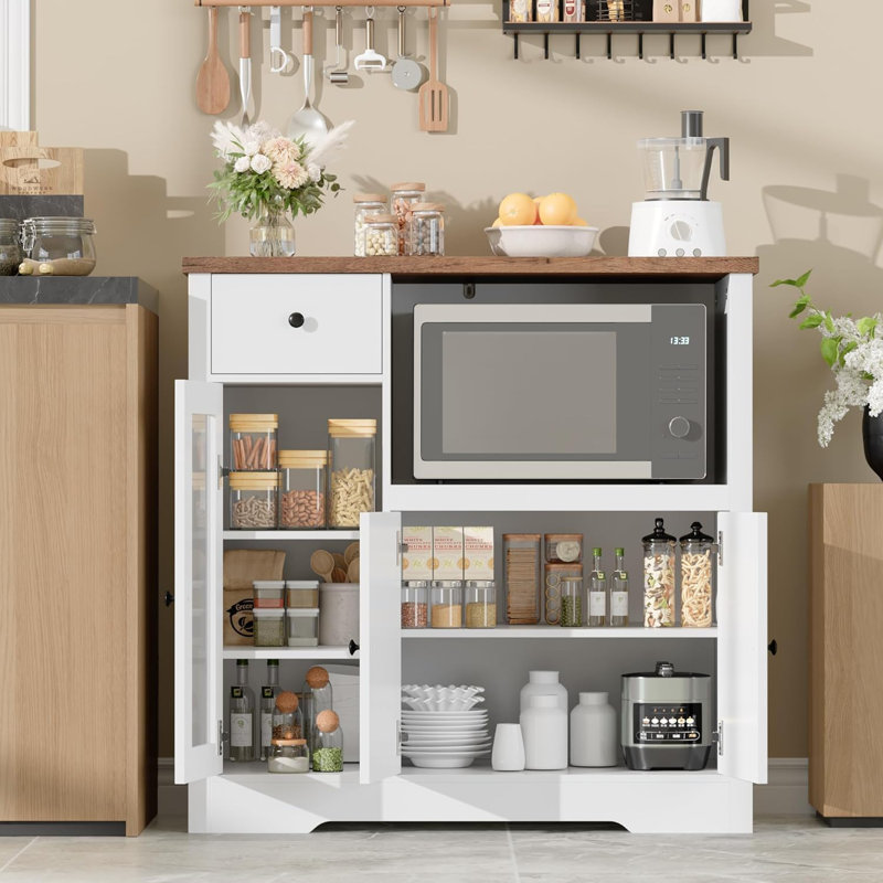 35cm Kitchen Pantry, White