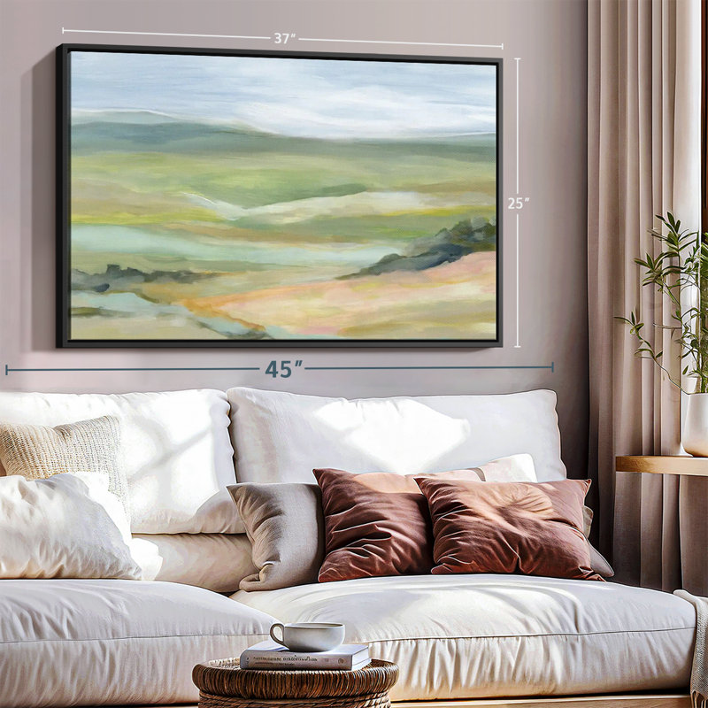 Vast River Valley Canvas Print, 25" H x 37" W