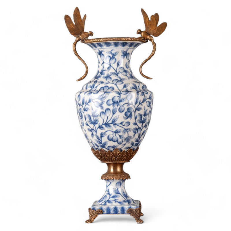 Vase en porcelaine décorative peint à la main