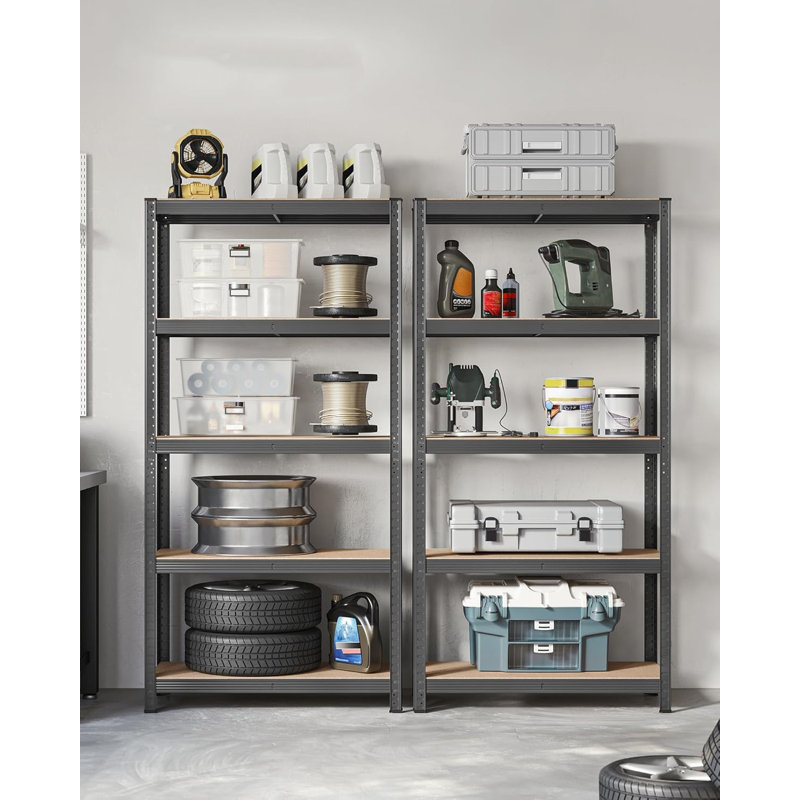90cm W Metal Shelving Unit, Dove Grey