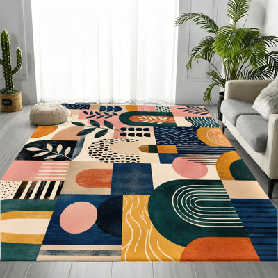 Tapis abstrait Boho