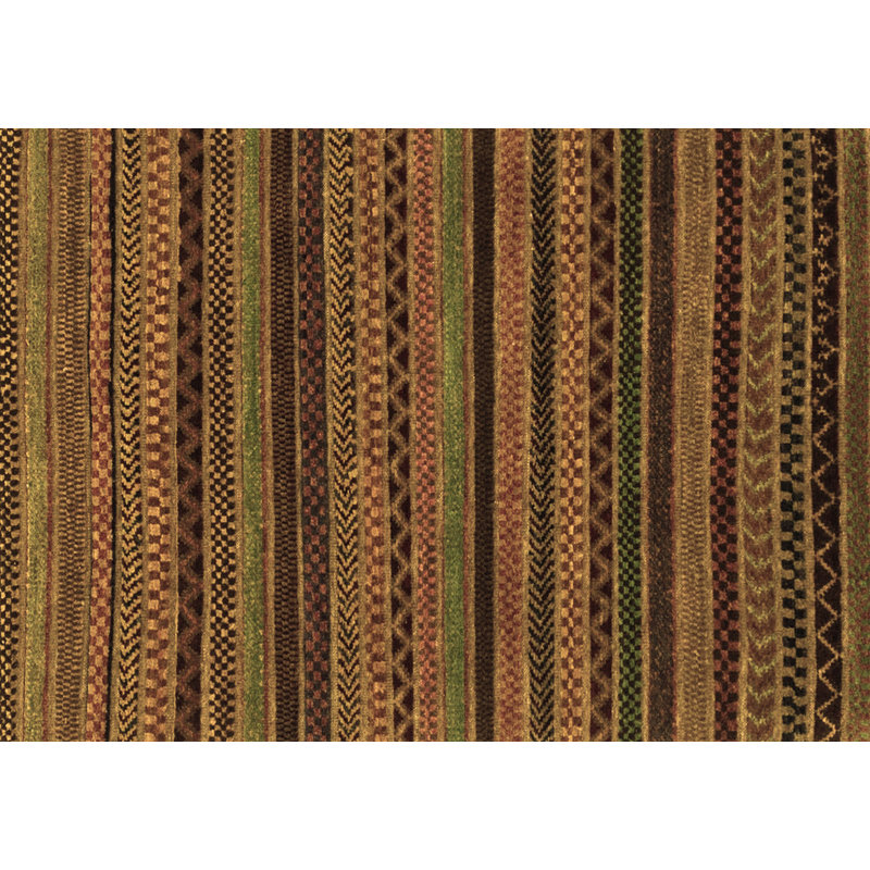 Tapis brun en laine et polyester tissé à la machine Eletto, Tapis de couloir 2 pi x 5 pi