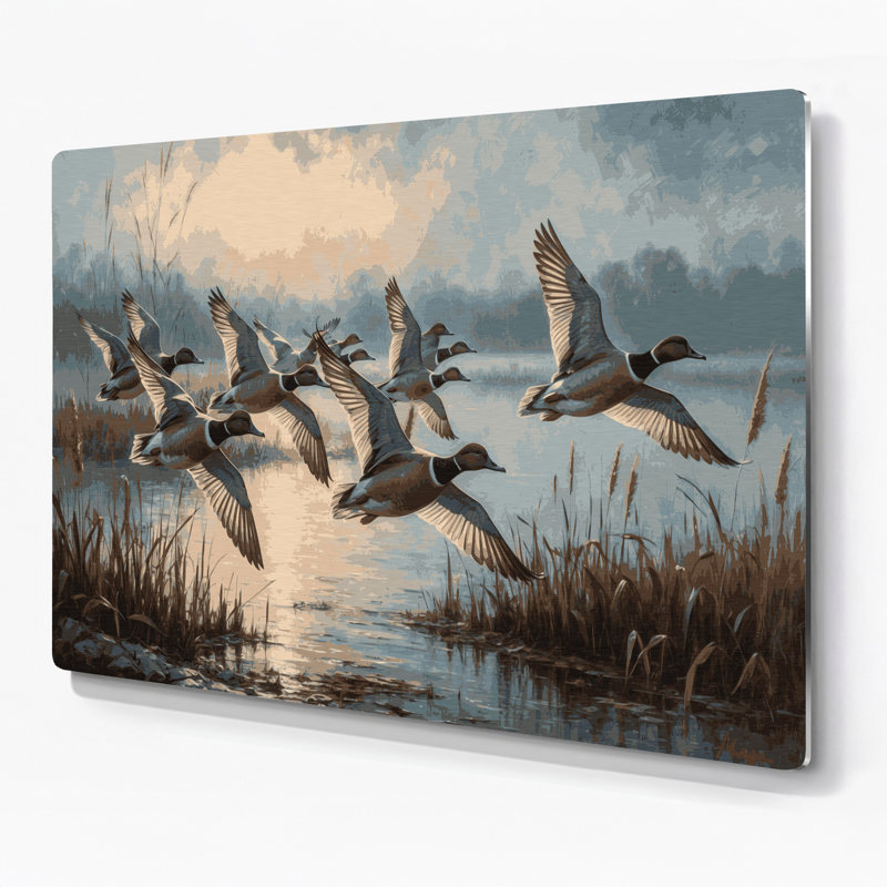 Art mural en métal oiseaux, H 240 po x l 288 po x P 0,05 po