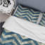 Ensemble de housse de couette à chevrons bleu et beige Charm I-109147325