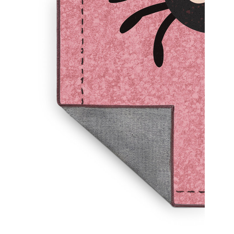 Tapis rose et rose moderne lavable à la machine Hartsdale, 8 x 10