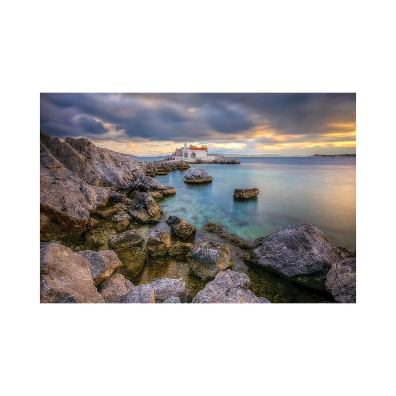 Aegean Sunset by Nejdet Duzen - Wrapped Canvas Gallery-Wrapped Canvas Giclée, 20.32 cm H x 30.48 cm W