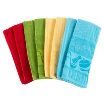 Zulay Kitchen Waffle Weave Dish Towel - 12x12 6 Pack Teal