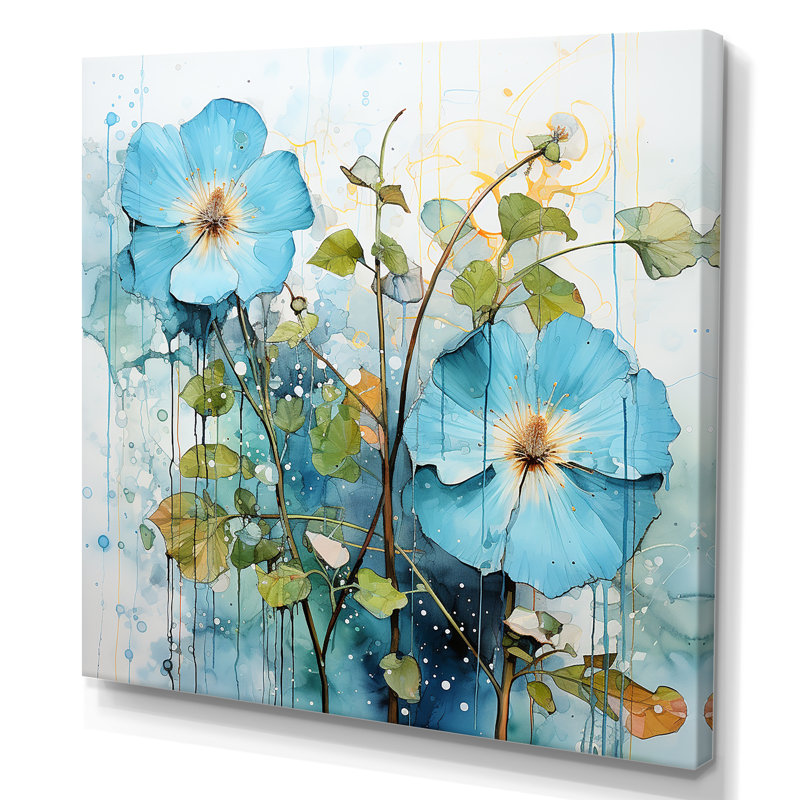 «Blue Morning Glory Spring Awakening II - Morning Glory», art mural, Toile tendue, H 30 po x l 30 po x P 1,5 po