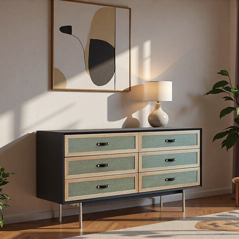 Buffet rétro français, H 35,43 po x l 59,06 po x P 15,75 po