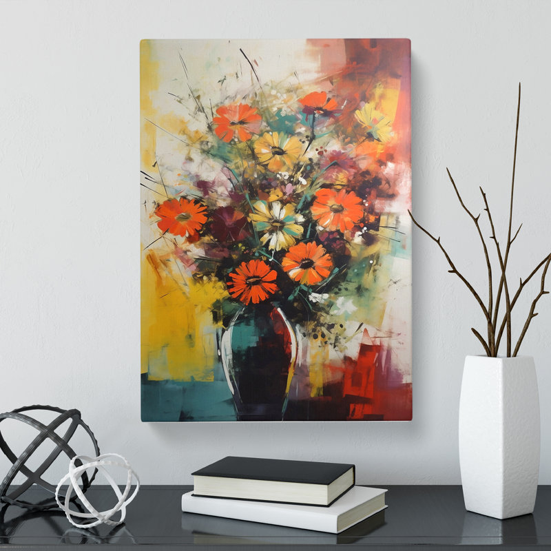 Chopin Flowers Mid Century Modern Vol.4 - Wrapped Canvas, 76cm H x 50cm W x 3cm D