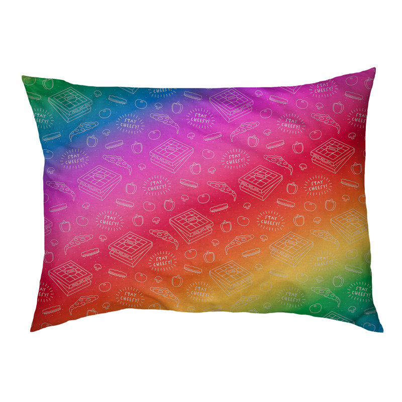 Coussin de conception de lit pour chat arc-en-ciel Campion, L 29,5 po x l 19,5 po, Arc-en-ciel