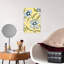 Floral2 - jaune abstrait contemporain audacieux, art mural nature printanier-488545169
