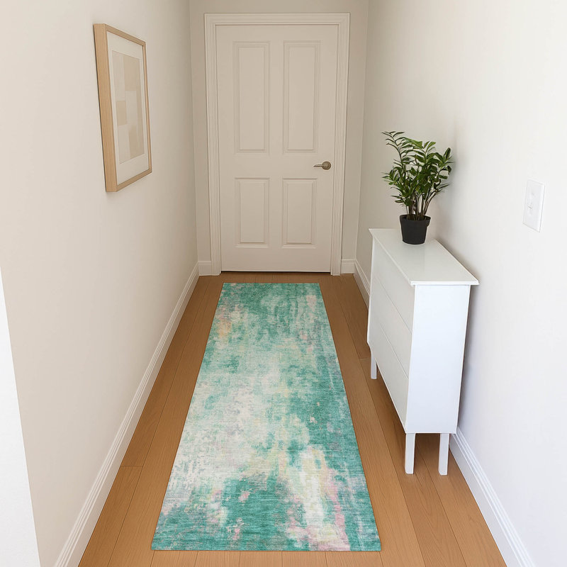 Premium Machine Washable Marasco AMF1640 Abstract Rug, Runner 2'3" x 7'6"