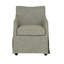 Chaise de salle à manger rembourrée à jupe avec roulettes cachées - gris-1521322198-1525337757