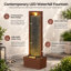 Teamson Home 98 cm Contemporary Outdoor LED Waterfall Fountain with Pebble Base-1882754092