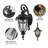 23"(H) 1-Pack Classic Outdoor Wall Lantern, Black Vintage Wall Sconce With Bubble Glass, Weatherproof Exterior Light Fixture For Porch, Patio, And Entryway (Bulb Not Included)