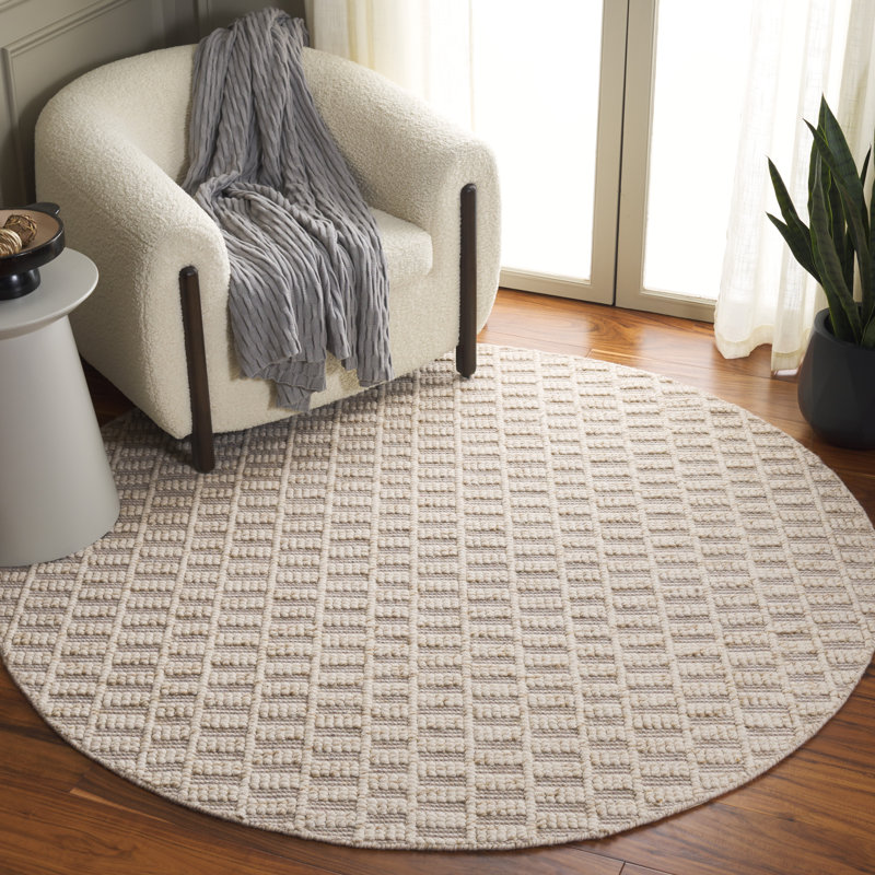 Tapis brun / ivoire Finnick 703, Rond 6 pi