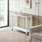 Glass Entryway Table with 2-Tier Metal Structure-371146243