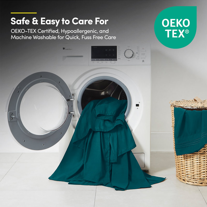 Ensemble de draps en microfibre extra douce 18-24 po, Double, Bleu sarcelle
