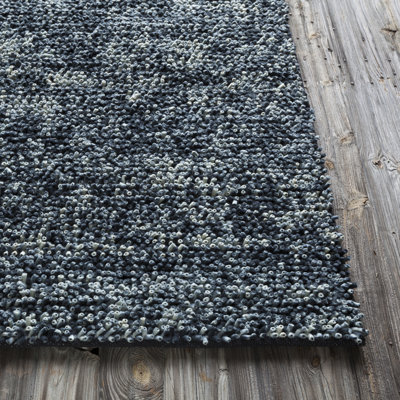 Tapis noir / bleu Ambiance