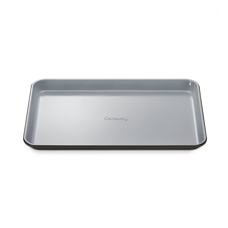 Caraway Iconics Nonstick Ceramic Baking Sheet Duo, White/Gold, Black/Gold