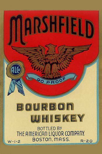 Whisky bourbon marshfield-imprimé de publicités, H 66 po x l 44 po