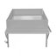  Lit mezzanine Gaming avec bureau et DEL, gris-446572639