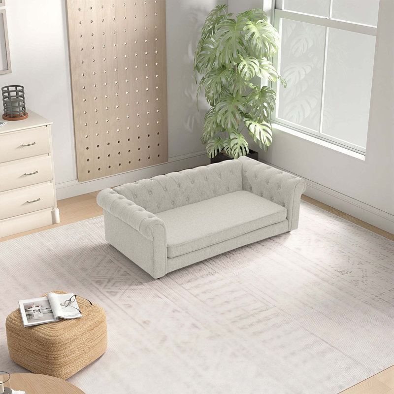 Canapé Chesterfield, Beige