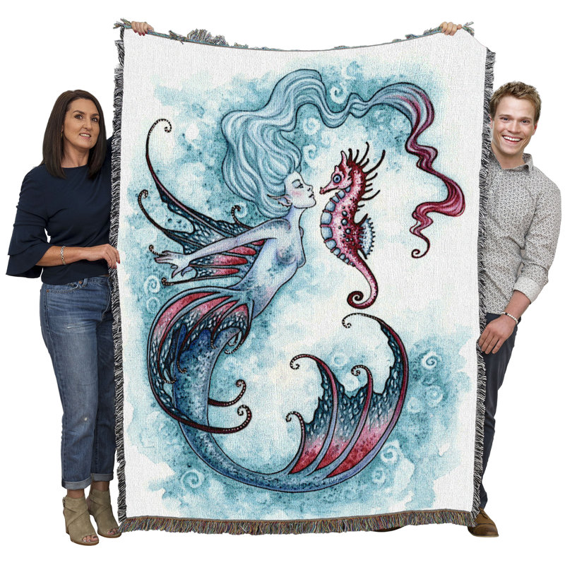 Jeté Pure Country Weavers Sea Horse Mermaid Crush par Amy Brown