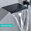 Robinet de douche mural mat noir avec douchette, bec cascade, soupape équilibrée et robinet de baignoire moderne résistant à la corrosion, douchette à main