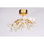 Lustre suspendu semi-encastré en laiton et cristal Gurbachan