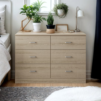 Allyannah 47" W 6-Drawer Double Dresser with Interlocking Drawers