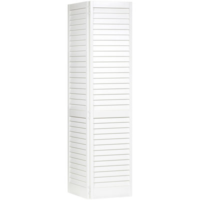 Louvred Wood Painted Plantation Bi-Fold Door