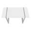 Bureau d'ordinateur, bureau personnel, ordinateur portable, L 48 po, travail, stratifié blanc, métal gris, contemporain, moderne-220035650