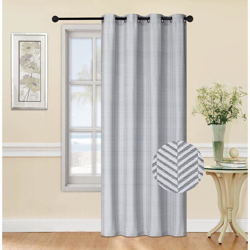Fermeture à glissière en jacquard, Gris, L 54 po x L 63 po