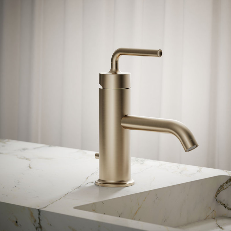 Purist Single Hole Bathroom Faucet, Vibrant Brushed Bronze