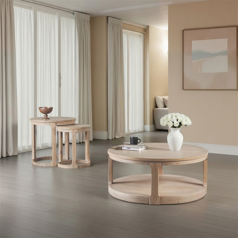 Table basse style transitionnel 1pc, Natural