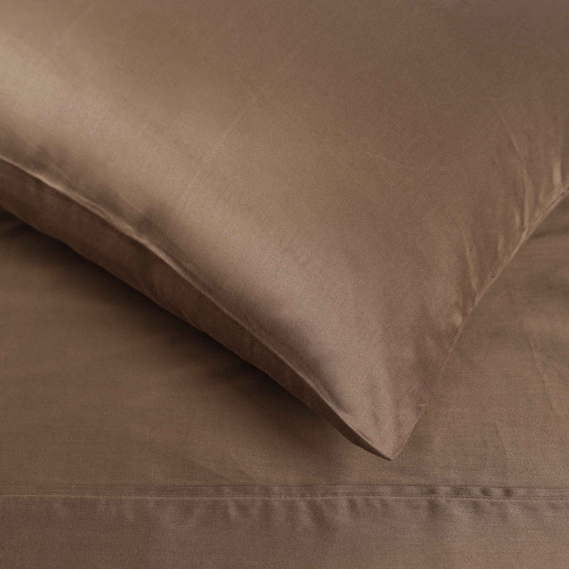 Luxor Treasures 400 Thread Count Egyptian Cotton Blend Pillowcase, Standard, Taupe