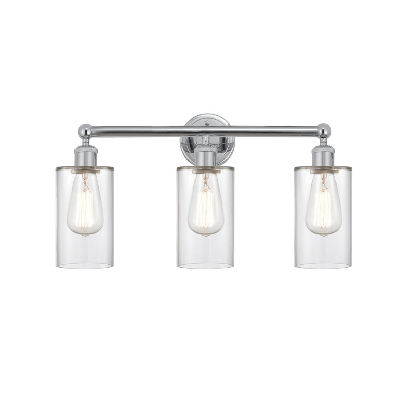 Caldello 3 - Light Dimmable Vanity Light, Clear, Polished Chrome