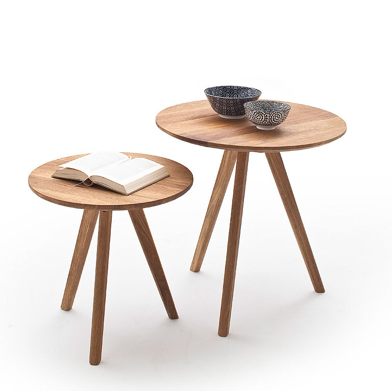 Annie Solid Wood Three Leg Coffee Table