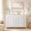 Commode 55 po à 10 tiroirs, commode avec glissières lisses et ensemble anti-basculement pour chambre à coucher 55 po-340033708
