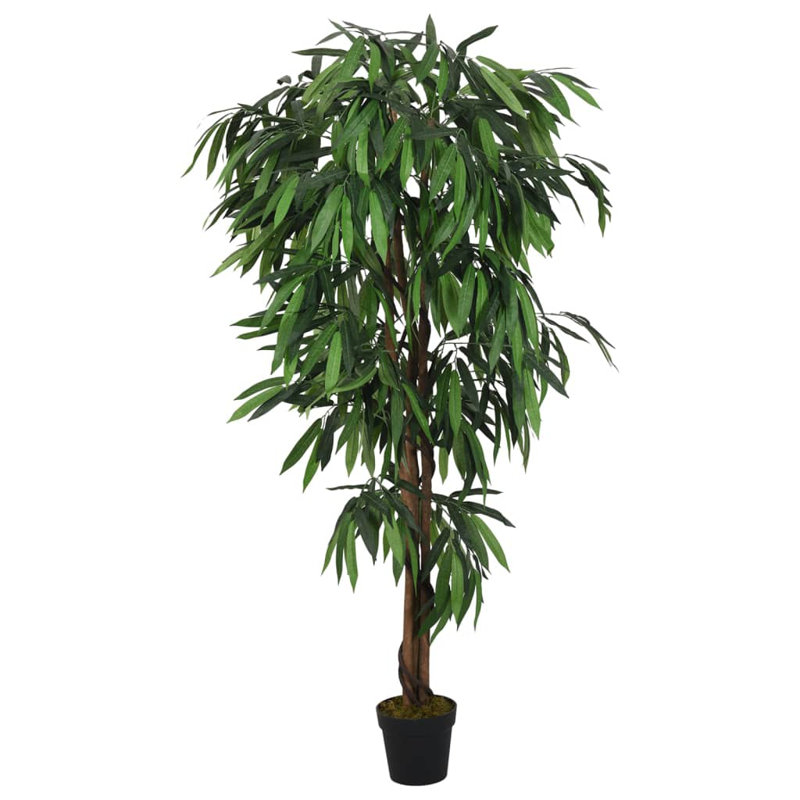 Faux Mango Tree in Pot, 80cm H x 70cm W