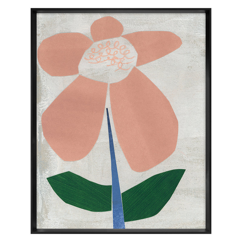 Flower Collage 7 Print by Renee Stramel, Black, 46" H x 36" W x 1.75" D