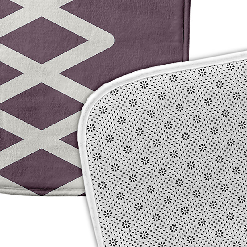 Tapis de bain Shameela, L 21 po x L 34 po, Mauve